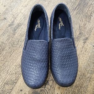 Easy Street Blue Woven Slip-On Flats